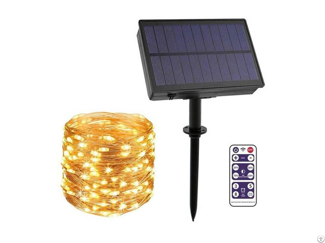 Multi Function Solar String Light With 8 Lighting Modes S262b