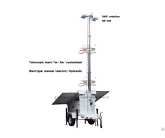 Trailer Mounted Solar Light Tower With Telescopic Mast Tl4603 9m 1004