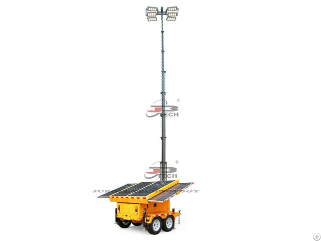 Mobile Solar Telescopic Light Tower With Trailer For Mining And Parking Lot Sl4604 9m 1006