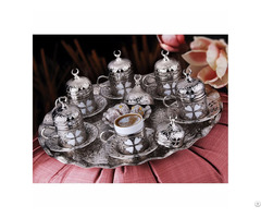 Clover Patterned Coffee Set 27 Piece