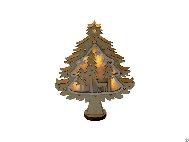 Wooden Christmas Bell Lights