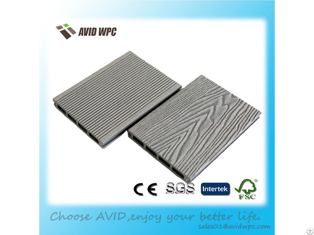 New Style Of Deep Embossed 3d Wpc Wood Grain Decking