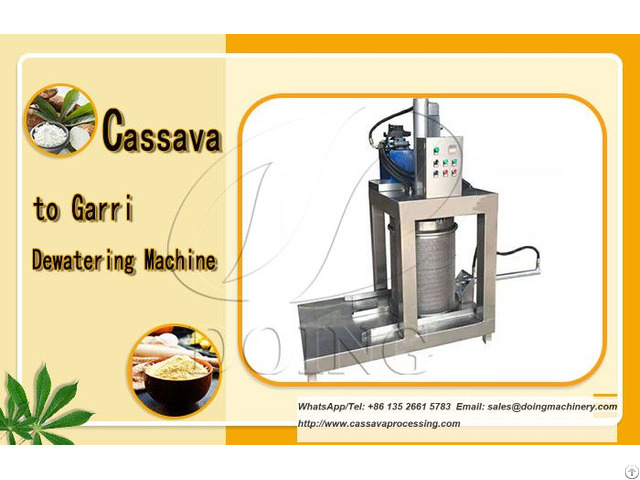 Cassava Garri Dewatering Machine In Tapioca Gari Processing