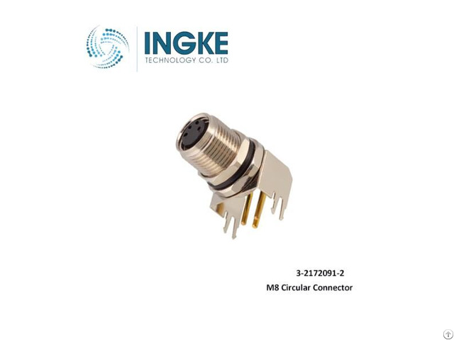 M8 Connector 3 2172091 2 4 Position Receptacle Female Sockets Solder