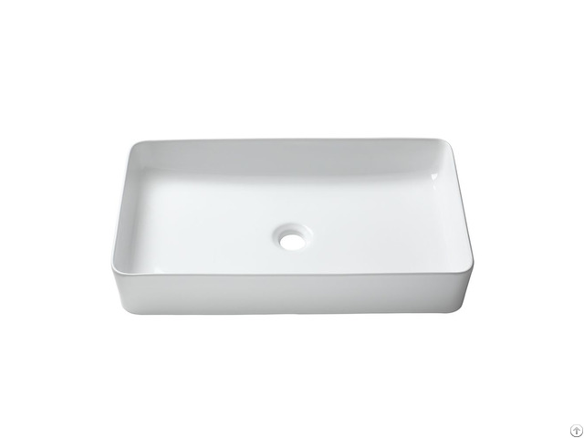 White Porcelain Vessel Bathroom Sink