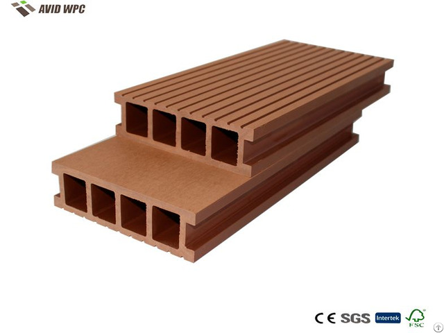 Outdoor Wood Plastic Composite Decking Square Hole Terrace Balcony Garden Wpc Flooring