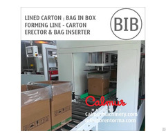 Lined Carton Forming Line Case Former And Poly Bag Inserter
