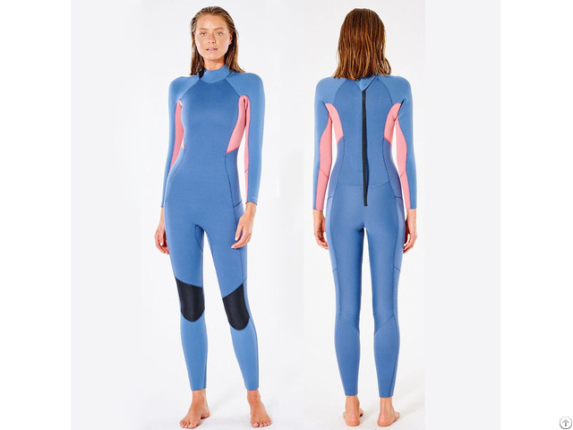 Women 3 2mm Back Zipper Wetsuit Limestone Neoprene Diving Surfing Full Suit