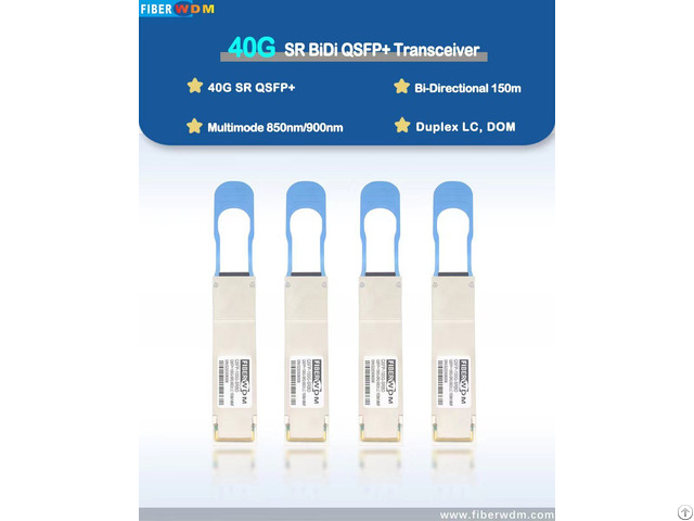 40gbase Sr Bi Directional Qsfp 850 900nm 100m Dom Lc Mmf Optical Transceiver Module