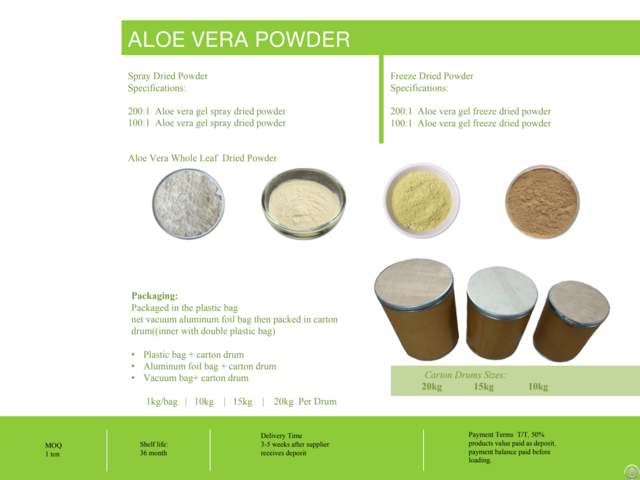 Tevera 100x 200x Concentrated Aloe Vera Extracts Powder