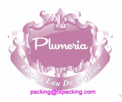 Plumeria Pink Embossed Labels For High End Bottled Perfume