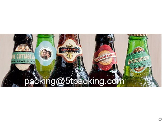 Personalized Oval Shape Glass Beer Bottle Used Printed Adhesive Label Manufacturer
