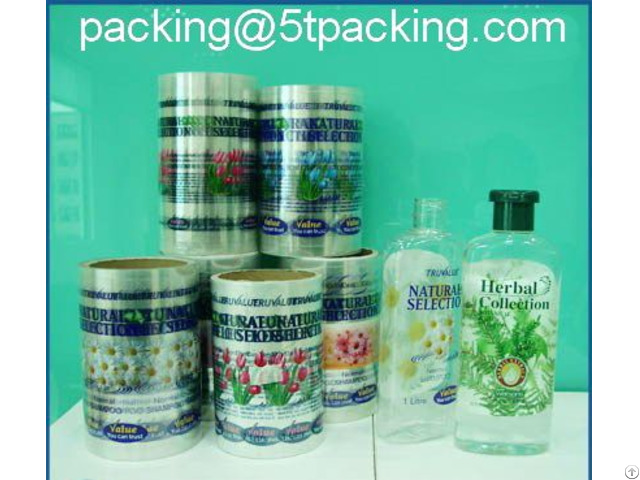 Herbal Collection Body Care Bottle Labels Made From Transparent Eco Friendly Plastic Material