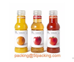 Plastic Adhesive Labels In Creative Classified Fruits Juice Bottles