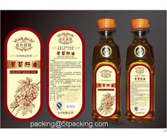 Nature Grape Seed Oil Bottle Applied Plastic Adhesive Labels