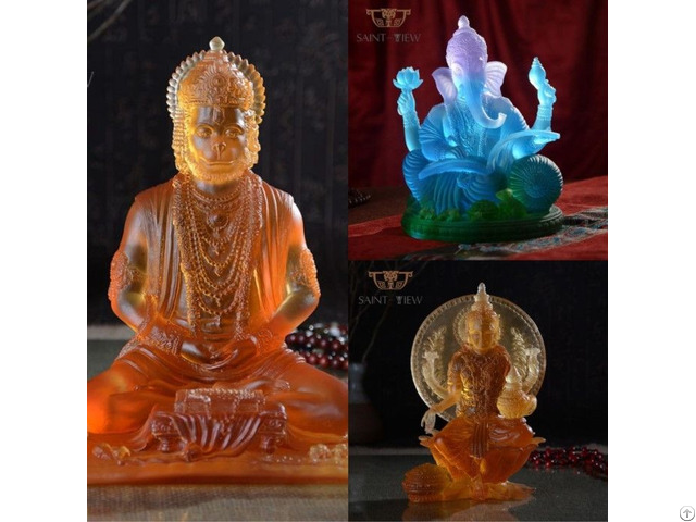 Factory Custom Production Lost Wax Casting Crystal India God Religious Statue