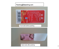 Red Flowers Double Sided Printed Adhesive Labels In Mineral Water Bottles