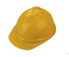 V Type Yellow Safety Helmet