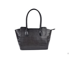 Black Croco Tote Bag Women Handbag