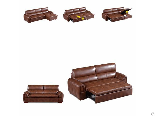 Modern Minimalist Functional Corner Combination Leather Art Living Room Furniture Storage Sofa Bed