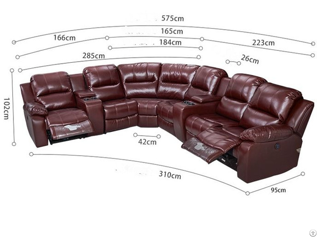 Cinema Electric Rocking Chair Leather Multifunctional Combination Sofa