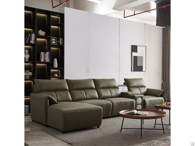 Living Room Leather Art Furniture Electric Sofa Combination