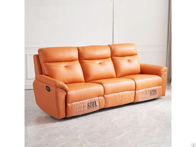 Modern Minimalist Living Room Three Seat Electric Function Sofa