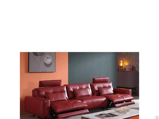 Leather Soft Space Capsule Cinema Sofa Large Living Room Combination Electric Reclining Function