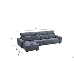 Modern Simple Left And Right Corner Napa Leather Electric Sofa