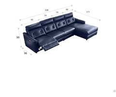Cinema Living Room Minimalist Combination First Layer Cowhide Corner Sofa