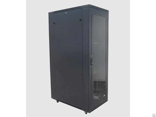 Glass Door Free Standing Network Cabinets