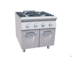 Restaurant 4 Burners Gas Cooking Range With Cabinet