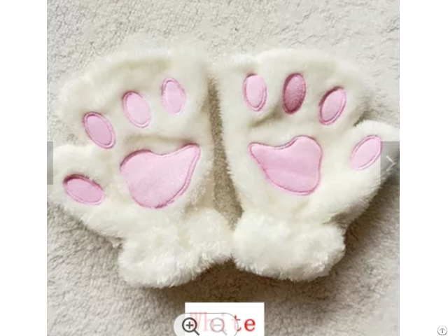 Winter Cute Mitten Soft Half Finger Gloves
