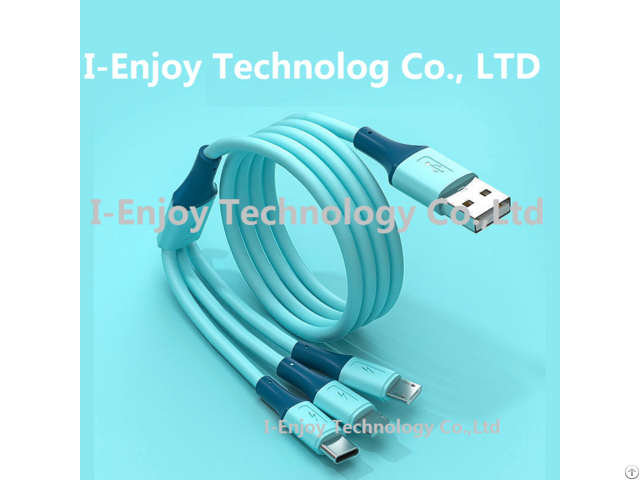 New 3 In 1 Chargers Cables Type C Data Cable For Iphone Mobile Phone Android Phones