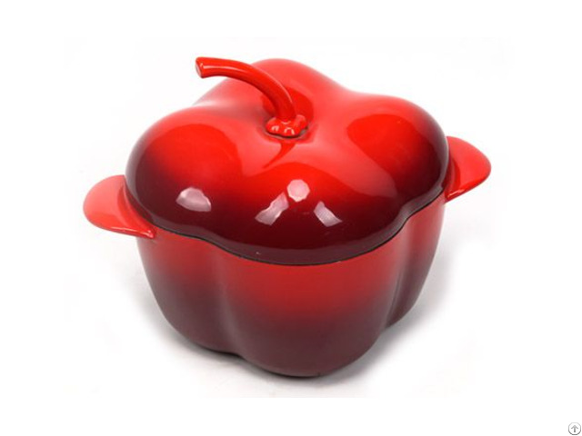 Enameled Cast Iron Pepper Shape Casserole