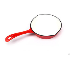 Round Skillet In Enamelled Cast Iron