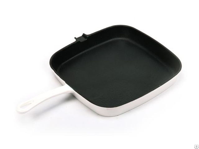 Enameled Cast Iron Square Grill Pan