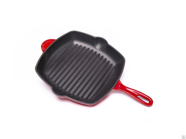 Enameled Cast Iron Grill Pan