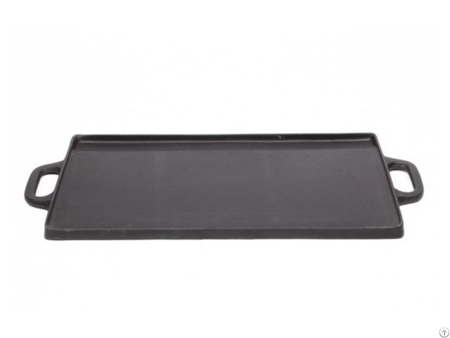 Reversible Cast Iron Grill Plate With Handles