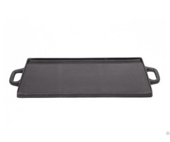Reversible Cast Iron Grill Plate With Handles