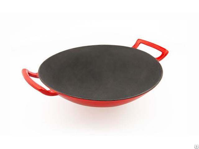 Enameled Cast Iron Wok