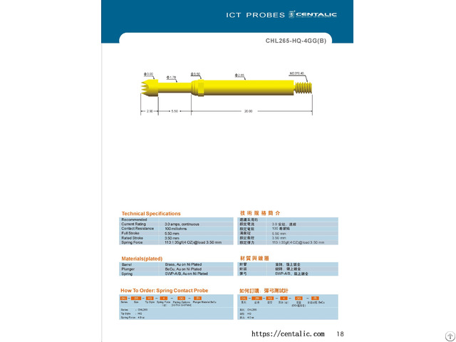 Cable Harness Probe Pogo Pin Chl265 For The Tests Of Automotive Industry