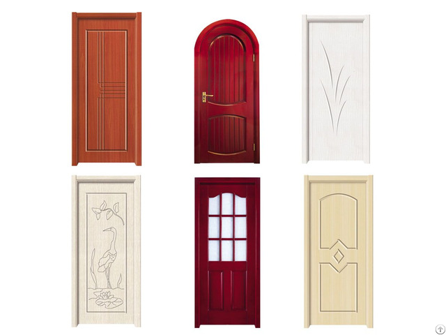 Customized Interior Solid Wood Composite Paint Free Deep Carved Door