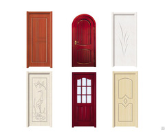 Customized Interior Solid Wood Composite Paint Free Deep Carved Door