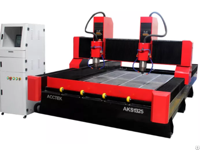 Double Spindle Head Stone Engraving Cnc Router