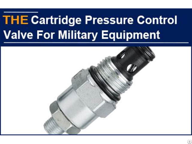 Hydraulic Cartridge Pressure Control Valve For Military Equipment
