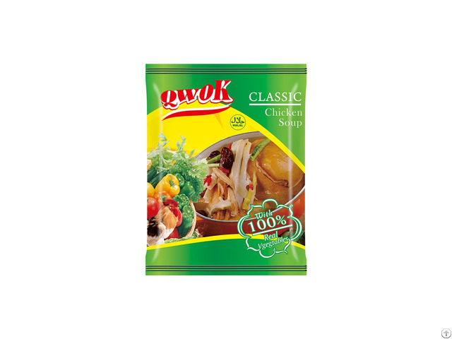 Qwok 50g Or 70g Chicken Flavor Instant Soup For Halal Healthy Home Cooking