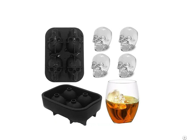 Silicone Sphere Ice Mold Whiskey Iceball Maker Round Icecube Tray With Lids