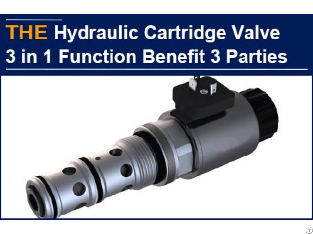 Hydraulic Cartridge Valve 3 In 1 Function Benefit Three Parties