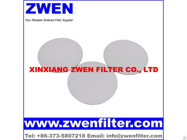 Sintered Mesh Filter Disc